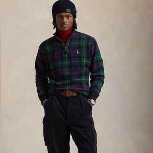 Polo Ralph Lauren Tartan Zip-Up Sweatshirt - Green, Blue, Red